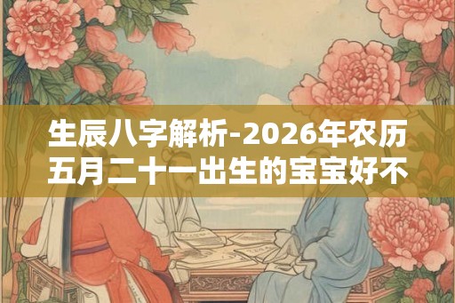 生辰八字解析-2026年农历五月二十一出生的宝宝好不好