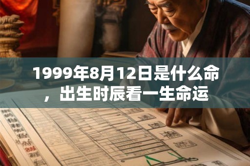 1999年8月12日是什么命，出生时辰看一生命运
