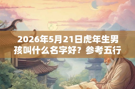 2026年5月21日虎年生男孩叫什么名字好？参考五行八字取名