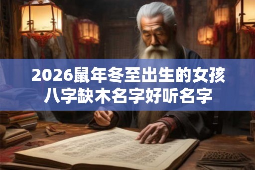 2026鼠年冬至出生的女孩八字缺木名字好听名字