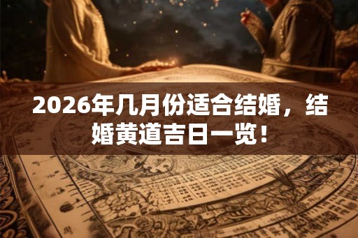 2026年几月份适合结婚，结婚黄道吉日一览！