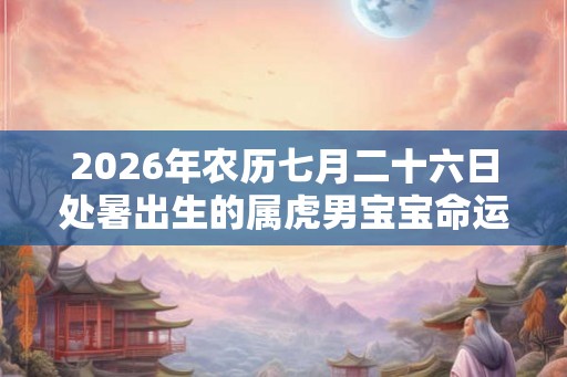 2026年农历七月二十六日处暑出生的属虎男宝宝命运如何？