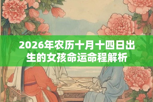 2026年农历十月十四日出生的女孩命运命程解析