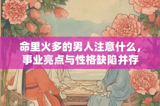 命里火多的男人注意什么，事业亮点与性格缺陷并存