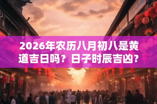 2026年农历八月初八是黄道吉日吗?日子时辰吉凶? 2026年农历八月初八是黄道吉日吗?日子时辰吉凶?
