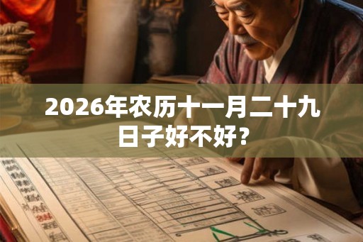 2026年农历十一月二十九日子好不好？