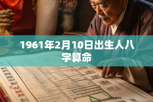 1961年2月10日出生人八字算命