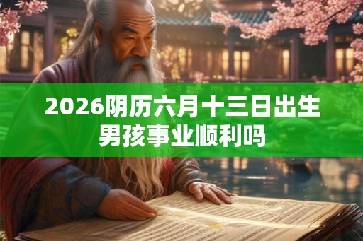 2026阴历六月十三日出生男孩事业顺利吗
