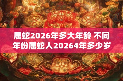 属蛇2026年多大年龄 不同年份属蛇人20264年多少岁了