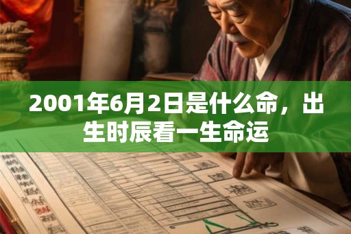 2001年6月2日是什么命，出生时辰看一生命运