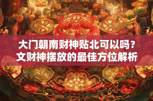 大门朝南财神贴北可以吗？文财神摆放的最佳方位解析
