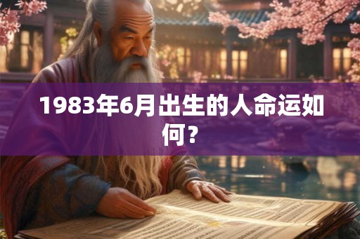 1983年6月出生的人命运如何? 1983年6月出生的人命运如何?