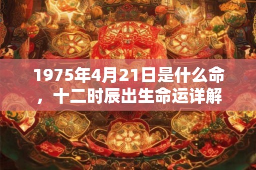 1975年4月21日是什么命，十二时辰出生命运详解