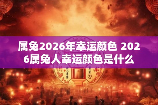 属兔2026年幸运颜色 2026属兔人幸运颜色是什么 属兔2026年幸运颜色 2026属兔人幸运颜色是什么