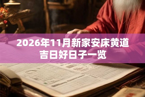 2026年11月新家安床黄道吉日好日子一览 2026年11月新家安床黄道吉日好日子一览