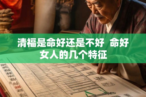 清福是命好还是不好  命好女人的几个特征