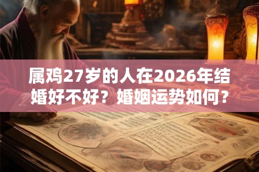 属鸡27岁的人在2026年结婚好不好？婚姻运势如何？