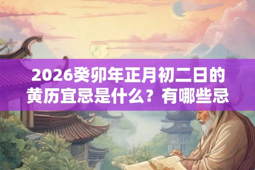 2026癸卯年正月初二日的黄历宜忌是什么？有哪些忌讳