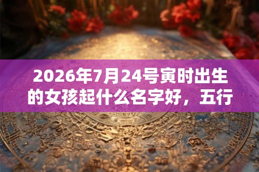 2026年7月24号寅时出生的女孩起什么名字好，五行是什么？