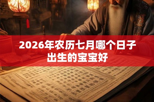 2026年农历七月哪个日子出生的宝宝好