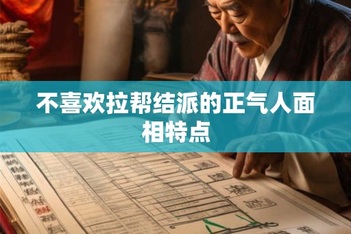 不喜欢拉帮结派的正气人面相特点