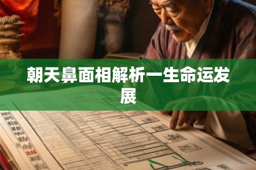 朝天鼻面相解析一生命运发展
