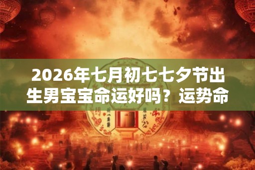 2026年七月初七七夕节出生男宝宝命运好吗？运势命数怎么样？