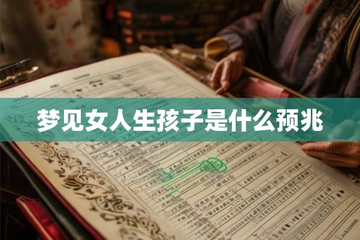 梦见女人生孩子是什么预兆