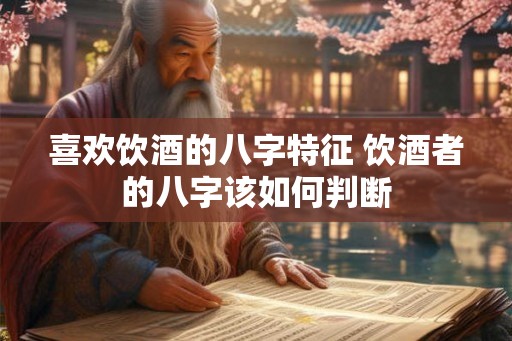喜欢饮酒的八字特征 饮酒者的八字该如何判断