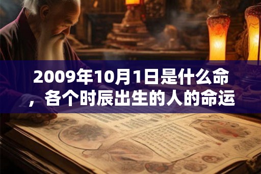 2009年10月1日是什么命，各个时辰出生的人的命运