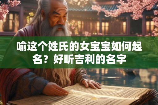 喻这个姓氏的女宝宝如何起名？好听吉利的名字