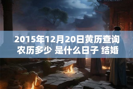 2015年12月20日黄历查询 农历多少 是什么日子 结婚吉时