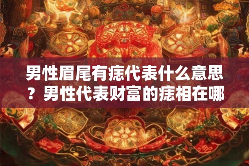 男性眉尾有痣代表什么意思？男性代表财富的痣相在哪？