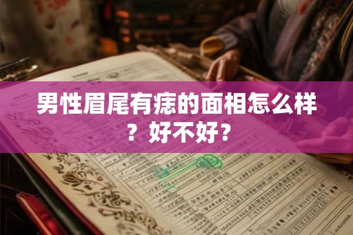 男性眉尾有痣的面相怎么样？好不好？