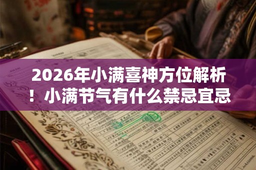 2026年小满喜神方位解析！小满节气有什么禁忌宜忌事项