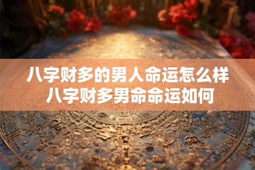 八字财多的男人命运怎么样 八字财多男命命运如何