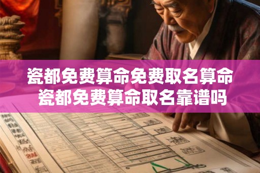 瓷都免费算命免费取名算命 瓷都免费算命取名靠谱吗