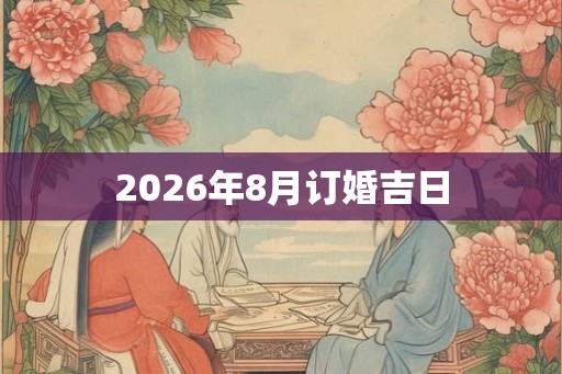 2026年8月订婚吉日