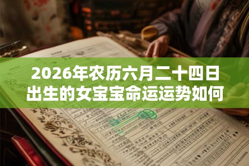 2026年农历六月二十四日出生的女宝宝命运运势如何？