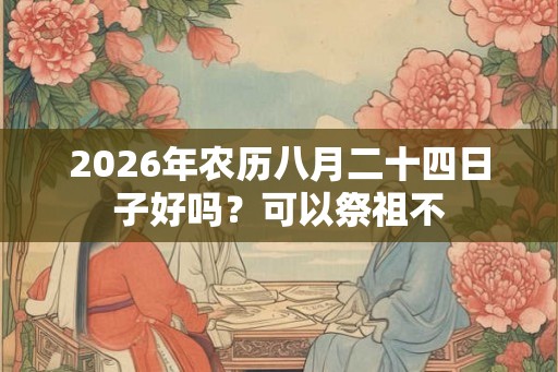 2026年农历八月二十四日子好吗？可以祭祖不