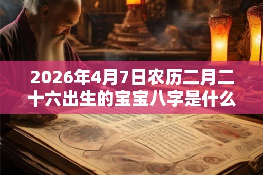2026年4月7日农历二月二十六出生的宝宝八字是什么