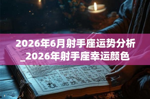 2026年6月射手座运势分析_2026年射手座幸运颜色