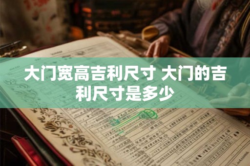 大门宽高吉利尺寸 大门的吉利尺寸是多少