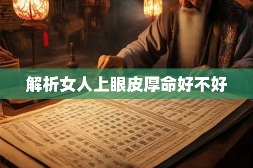 解析女人上眼皮厚命好不好