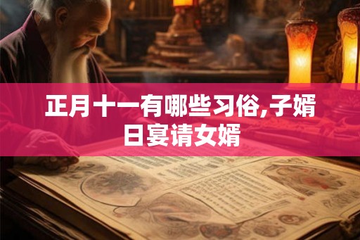 正月十一有哪些习俗,子婿日宴请女婿