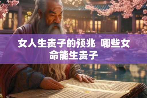 女人生贵子的预兆  哪些女命能生贵子