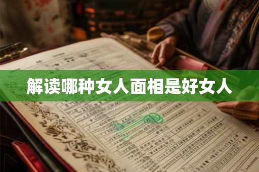 解读哪种女人面相是好女人