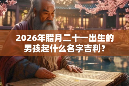 2026年腊月二十一出生的男孩起什么名字吉利？