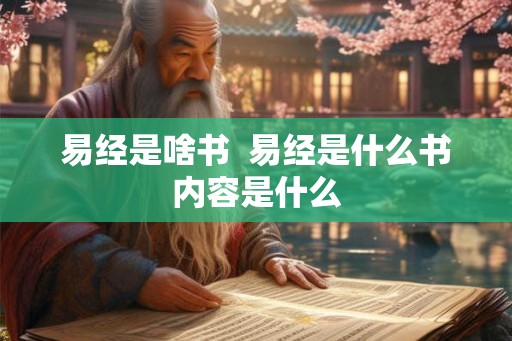 易经是啥书 易经是什么书内容是什么 易经是啥书 易经是什么书内容是什么