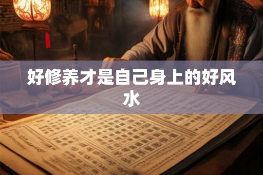 好修养才是自己身上的好风水